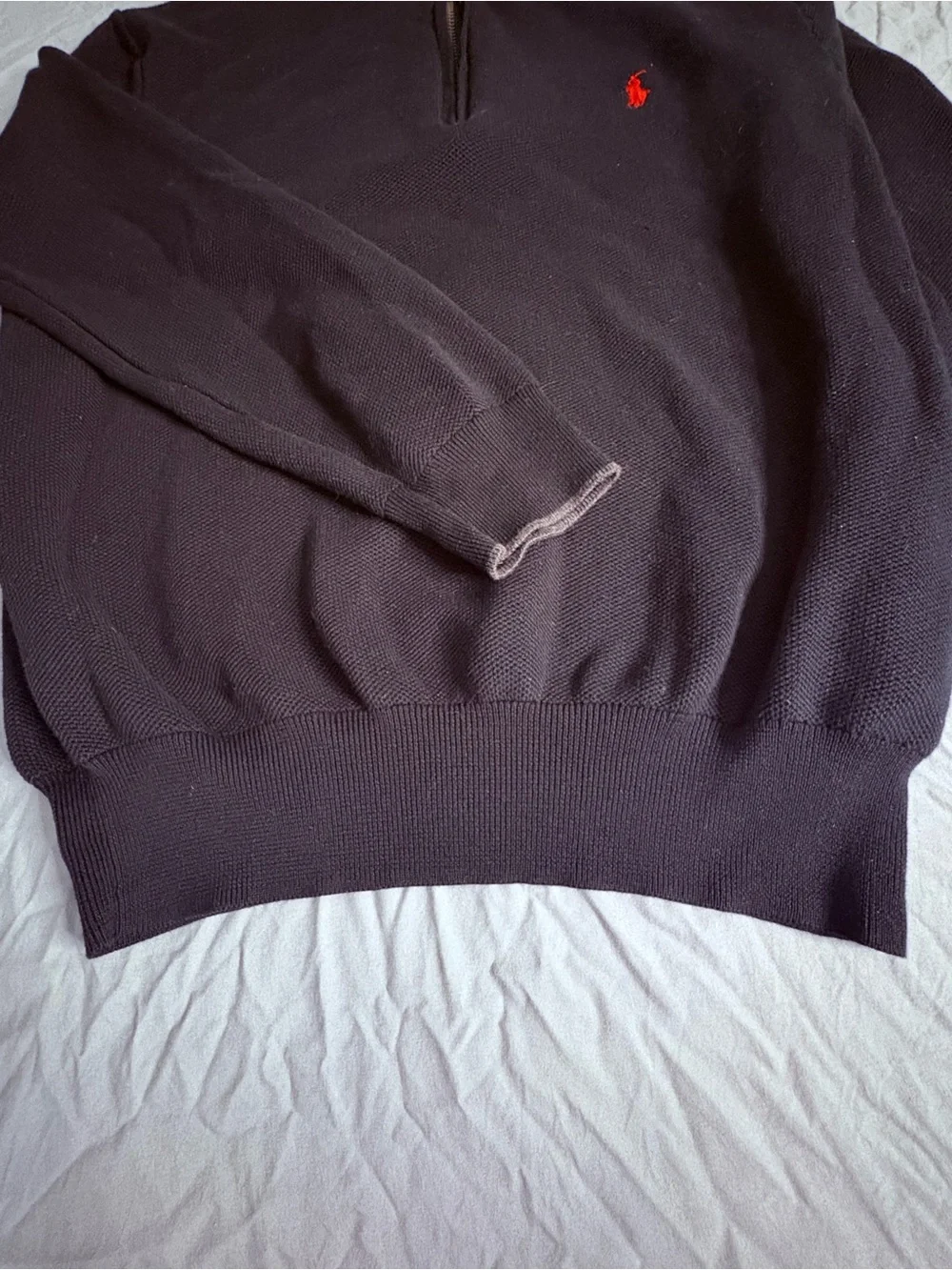 Polo by Ralph Lauren Black Half-Zip Sweater